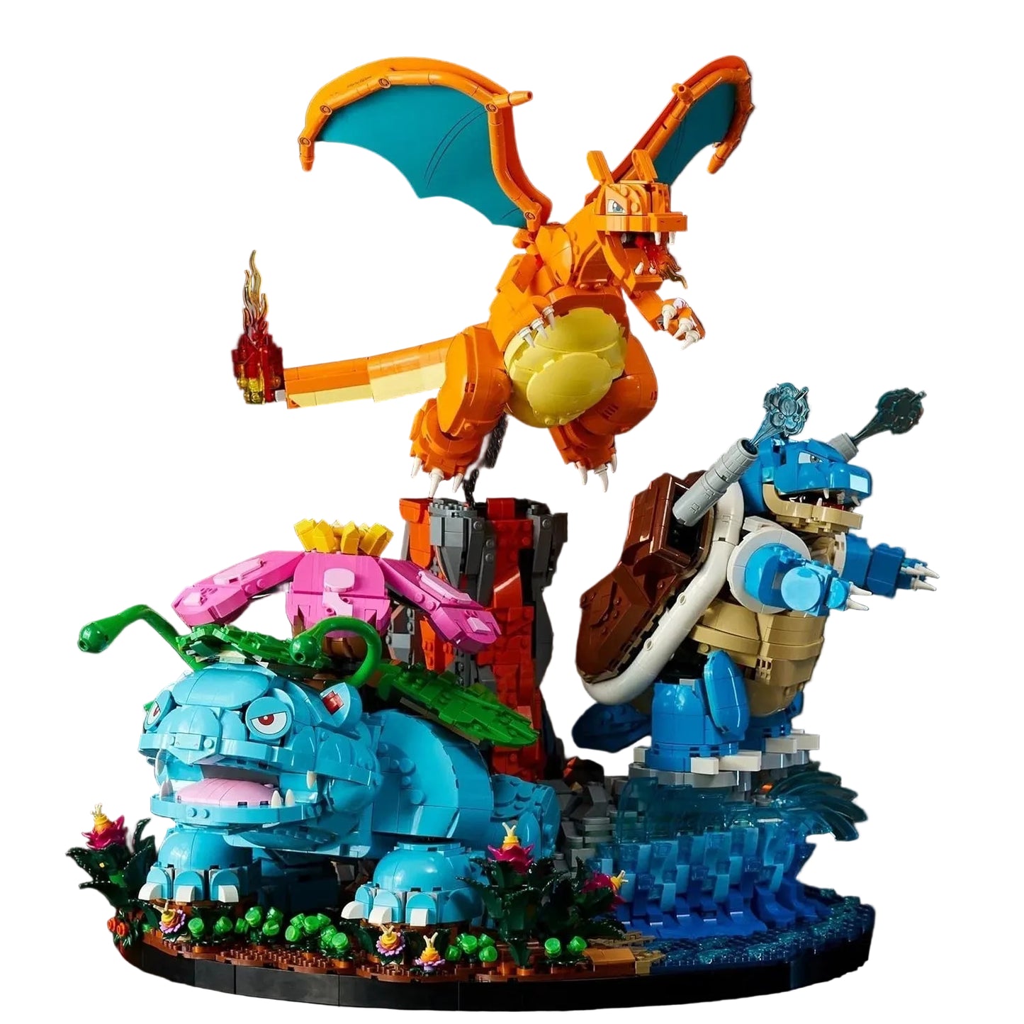 Elemental Creature Pokemon Trio Building Blocks 6,838 Pieces Set 72153 Boxed