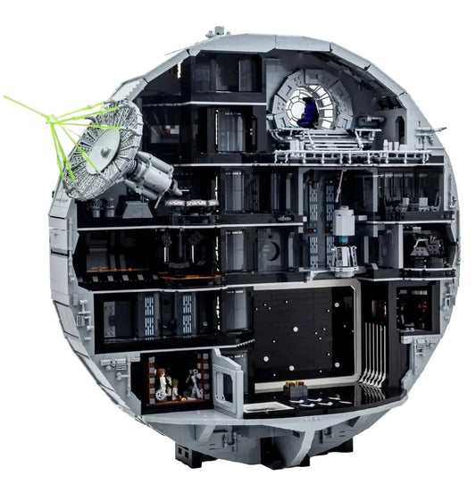 Large Multi-Level Sci-Fi Space Station 9023pcs Building Set Figures Boxed