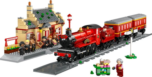 BuildMOC Wizard School Express Train & Station Building Blocks Set 1074+ Pieces HP