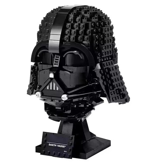 Black Space Warrior Helmet 834 pcs Building Brick Display Model Boxed