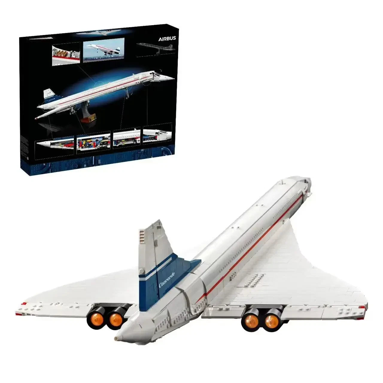 Concorde Supersonic Airbus 2083pcs Building Blocks Airplane 10318