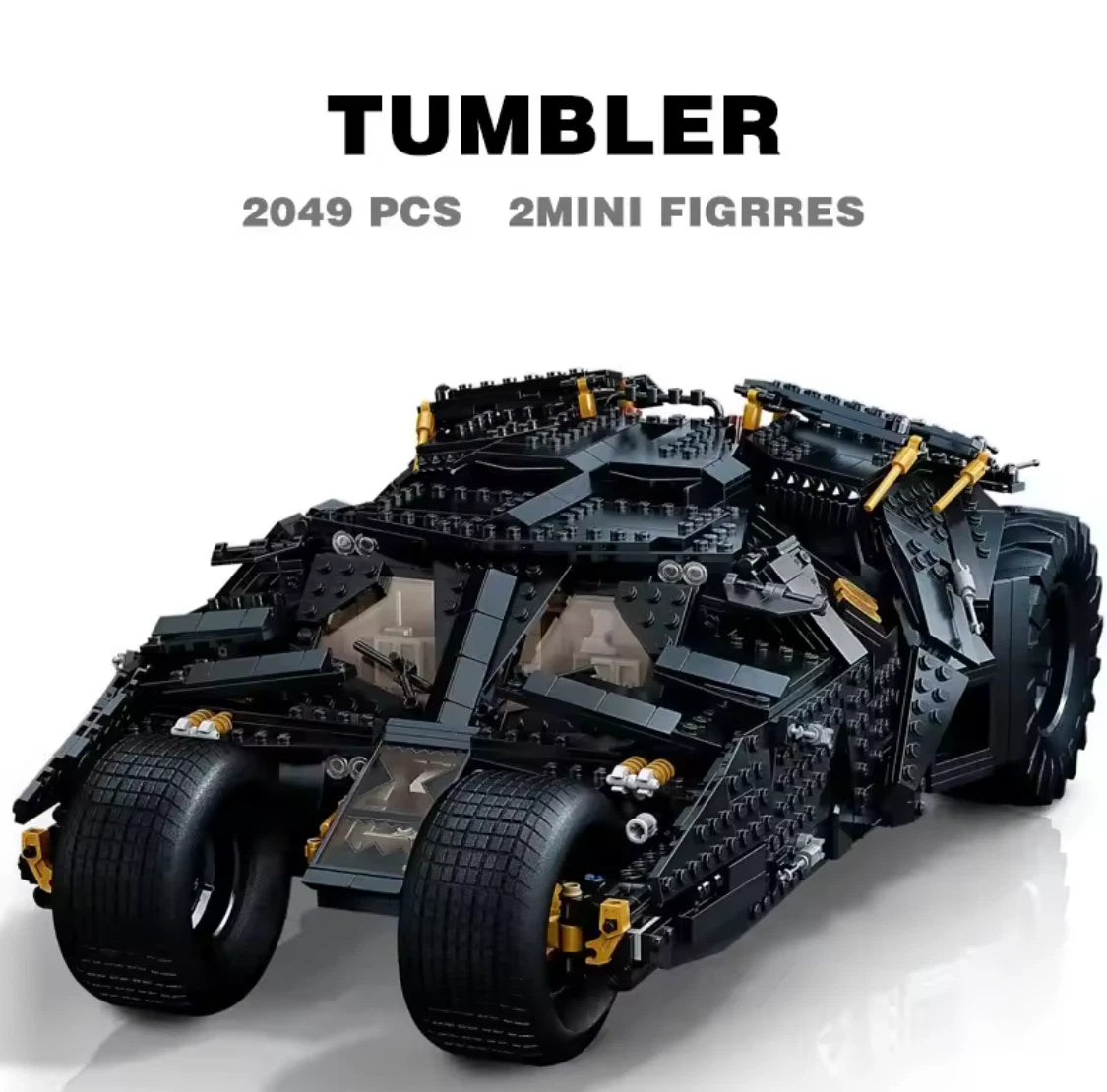 BuildMOC Black Armoured Tactical Vehicle 1869pc Building Brick Display Model Boxed