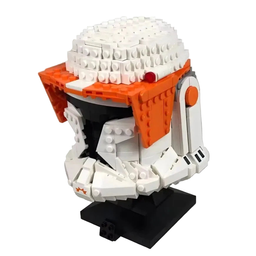 Commander Cody White Orange Sci-Fi Commander Helmet 766pcs Boxed Brick
