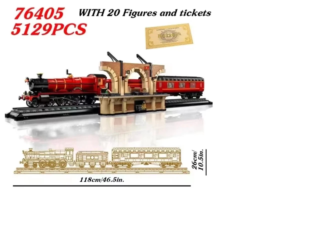 Train Express MOC 76405 Edition Building Blocks 5129pcs w/ 20 Figures