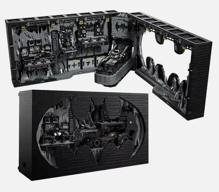 Dark Bat Cave Headquarters Shadow Box 3981 Pieces Building Set 7 Figures Boxed