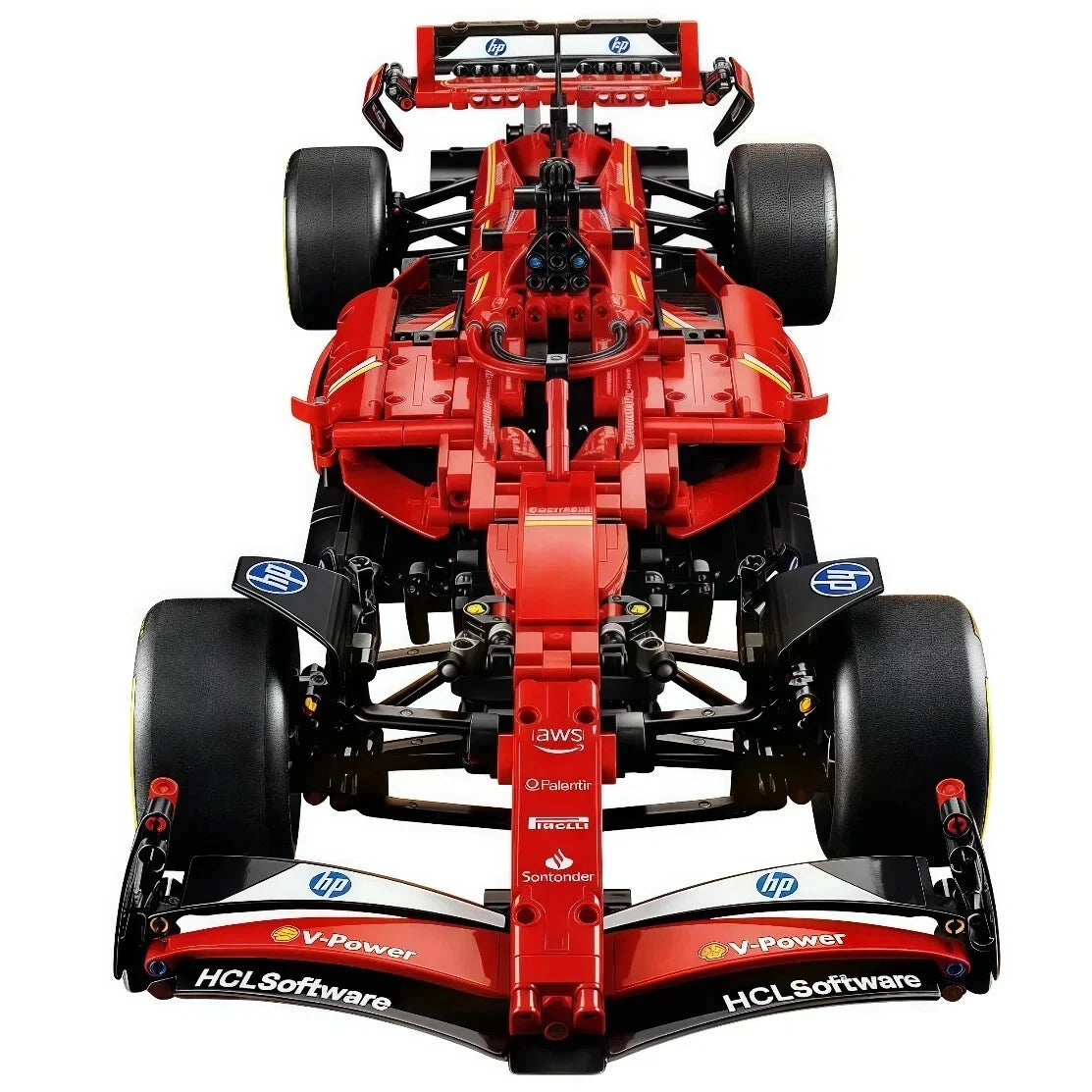 Red Ferrari F1 Race Car Building Blocks Set 1361pcs Boxed Display Model 42207