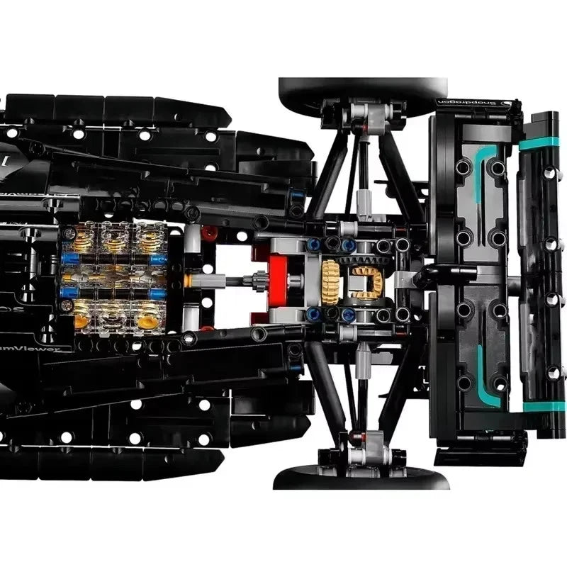 Black F1 Race Car Building Blocks Set 1642pcs 1:8 Display Model Boxed