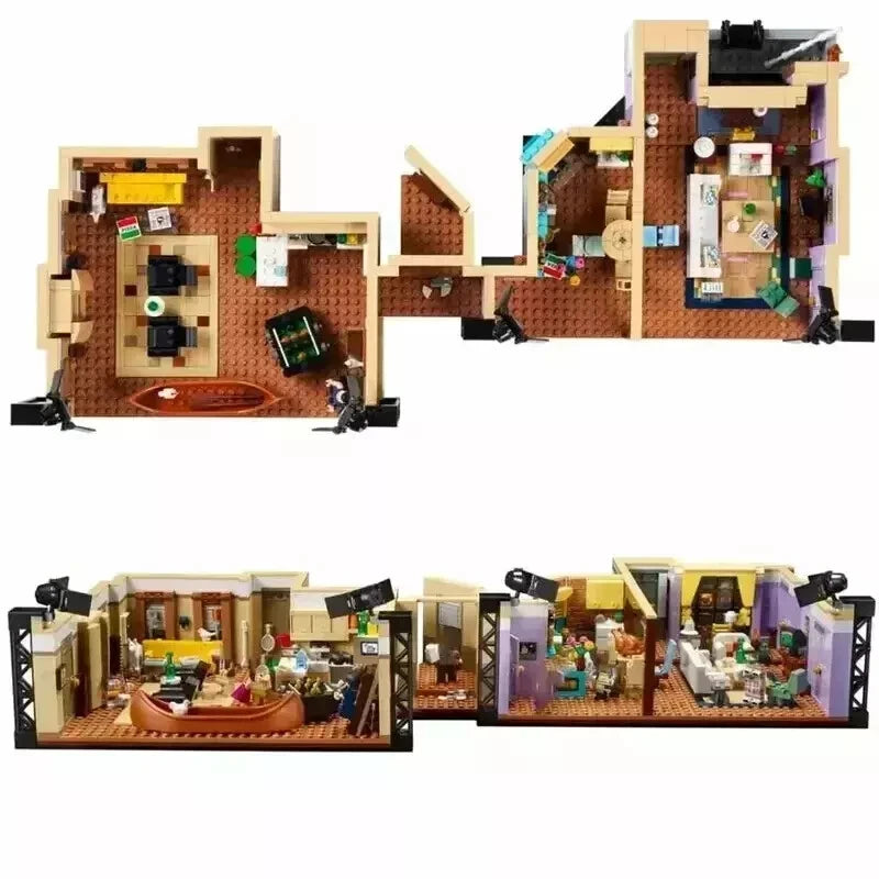 New York Friends Flatmates Apartments Building Blocks 2048pcs 7 Figures Boxed